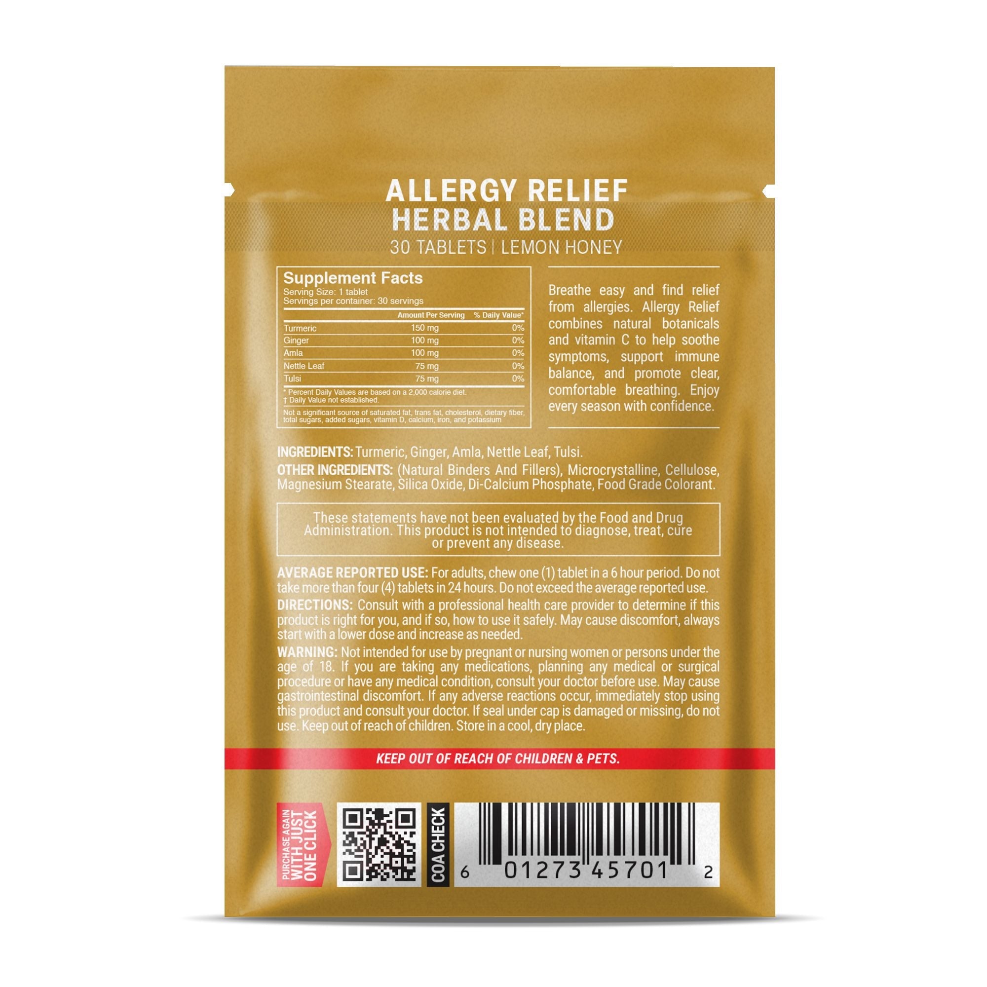 Allergy Relief Herbal Blend Tablets - hellotabs
