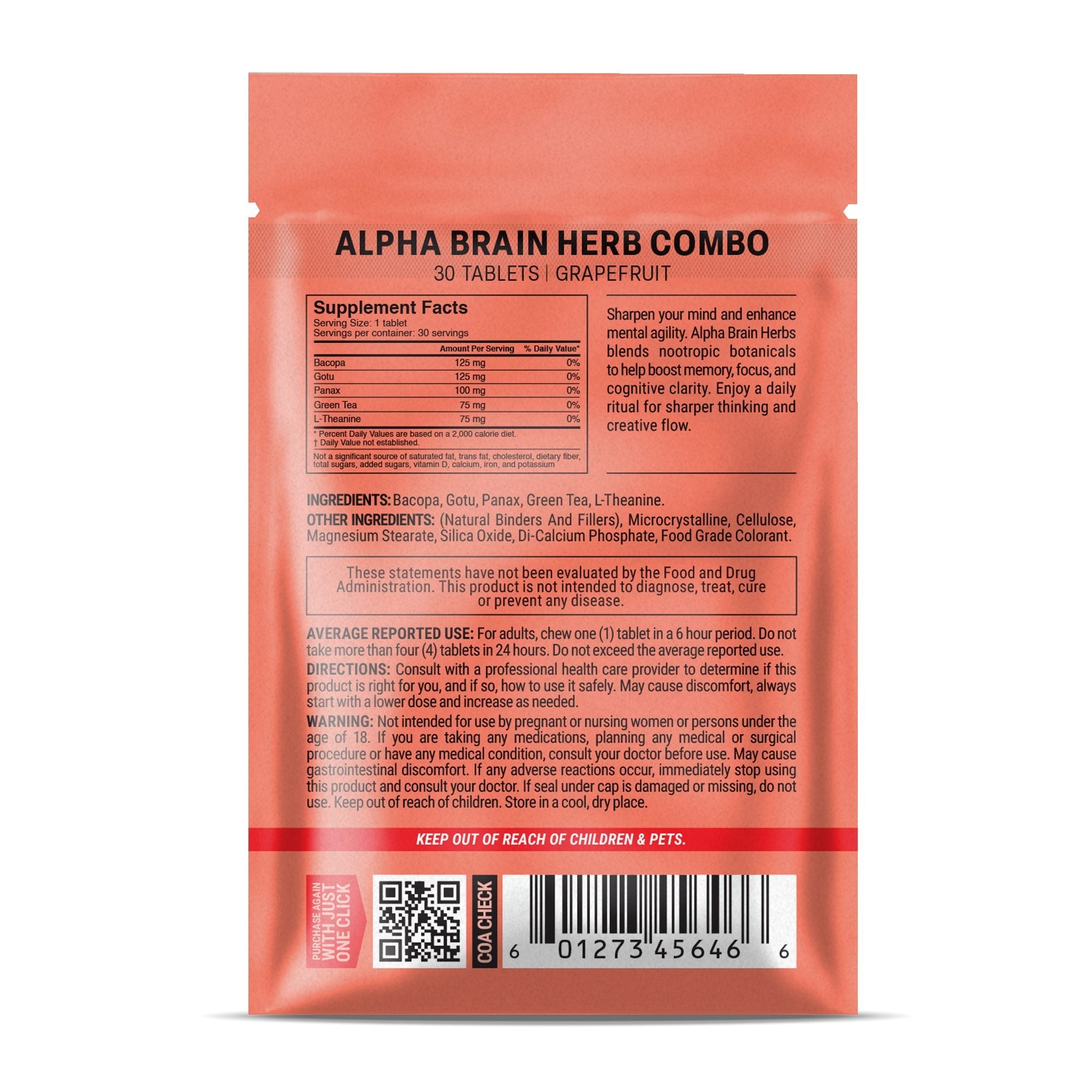 Alpha Brain Herbs Tablets - hellotabs