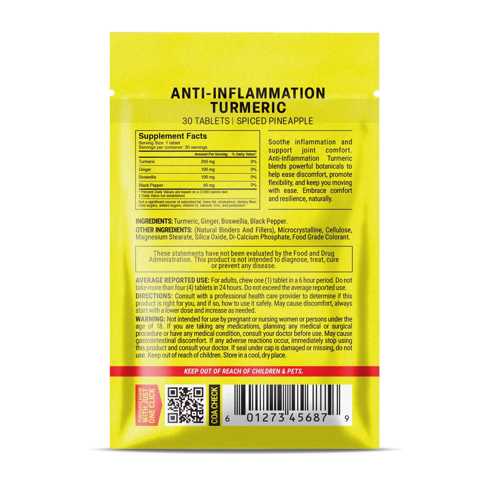 Anti Inflammation Turmeric Tablets - hellotabs