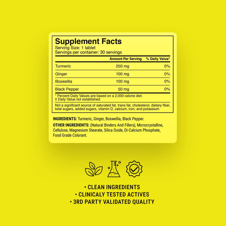 Anti Inflammation Turmeric Tablets - hellotabs
