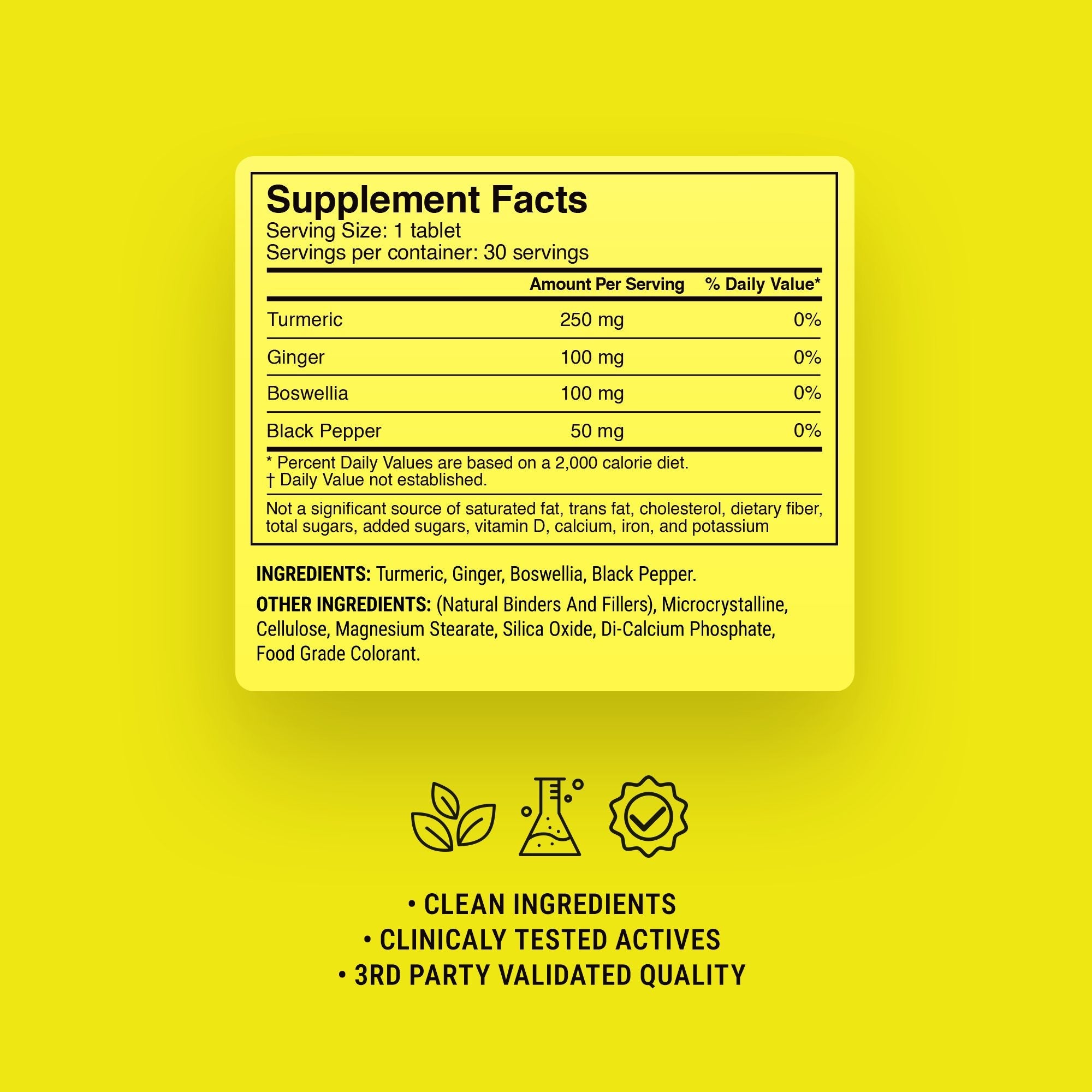Anti Inflammation Turmeric Tablets - hellotabs