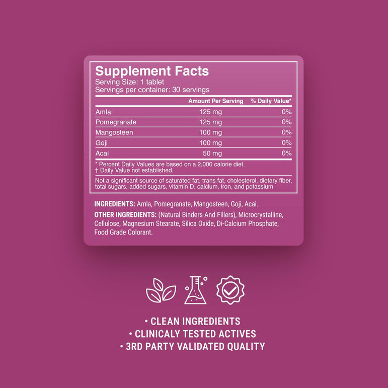 Antioxidant Superfruit Mix Tablets - hellotabs