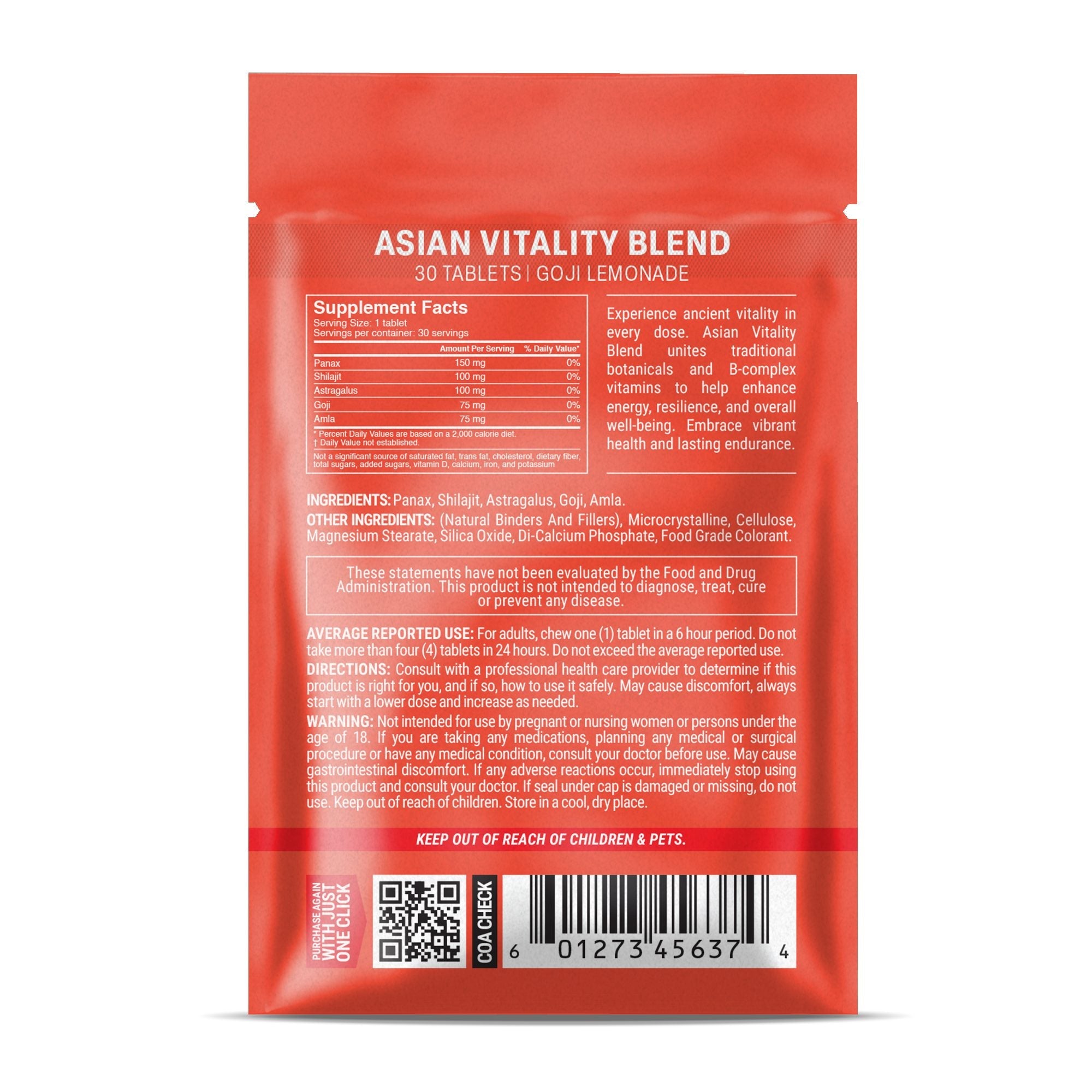 Asian Vitality Blend Tablets - hellotabs