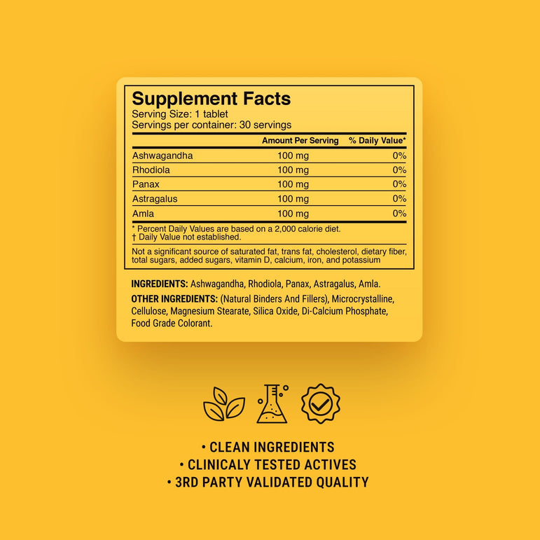 Daily Performance Adaptogen Tablets - hellotabs