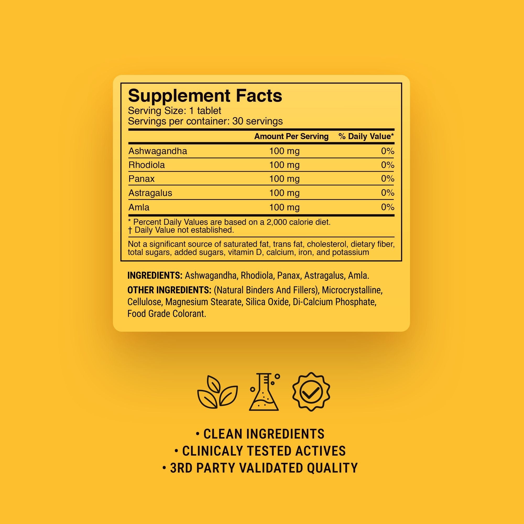 Daily Performance Adaptogen Tablets - hellotabs