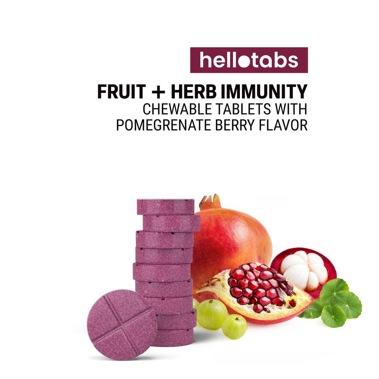 Fruit + Herb Immunity Tablets - hellotabs