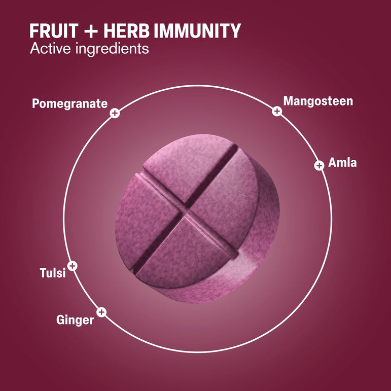 Fruit + Herb Immunity Tablets - hellotabs