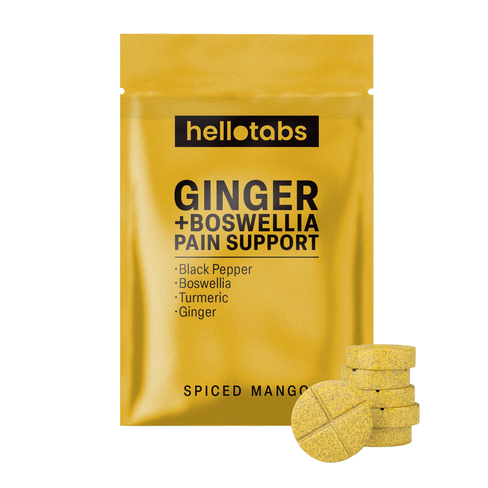Ginger + Boswellia Pain Support Tablets - hellotabs