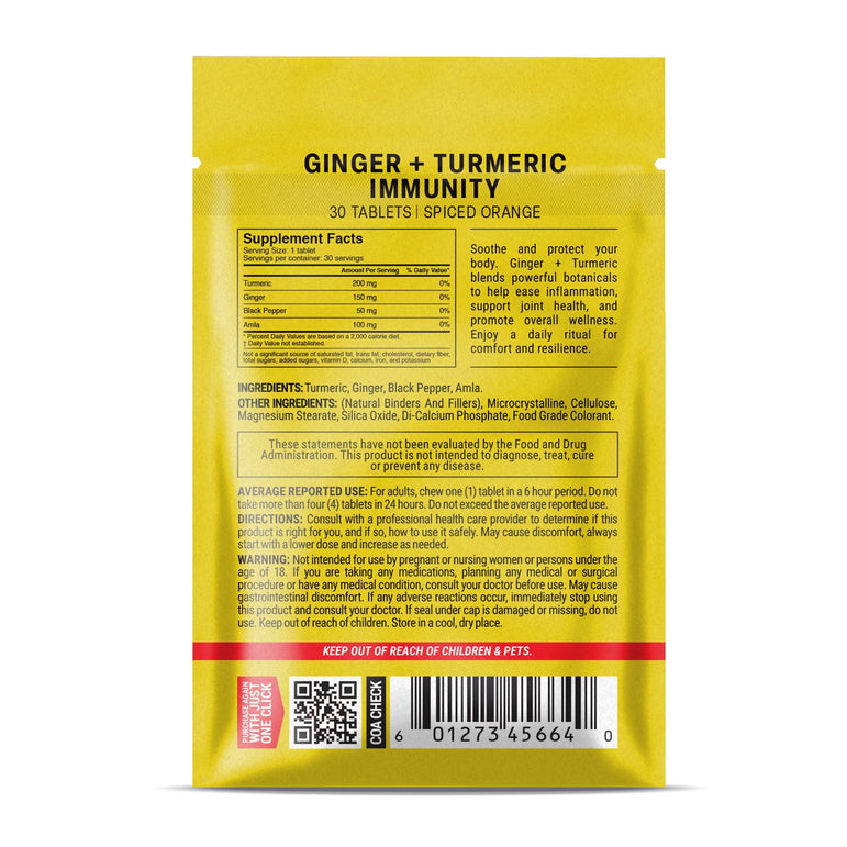 Ginger + Turmeric Immunity Tablets - hellotabs