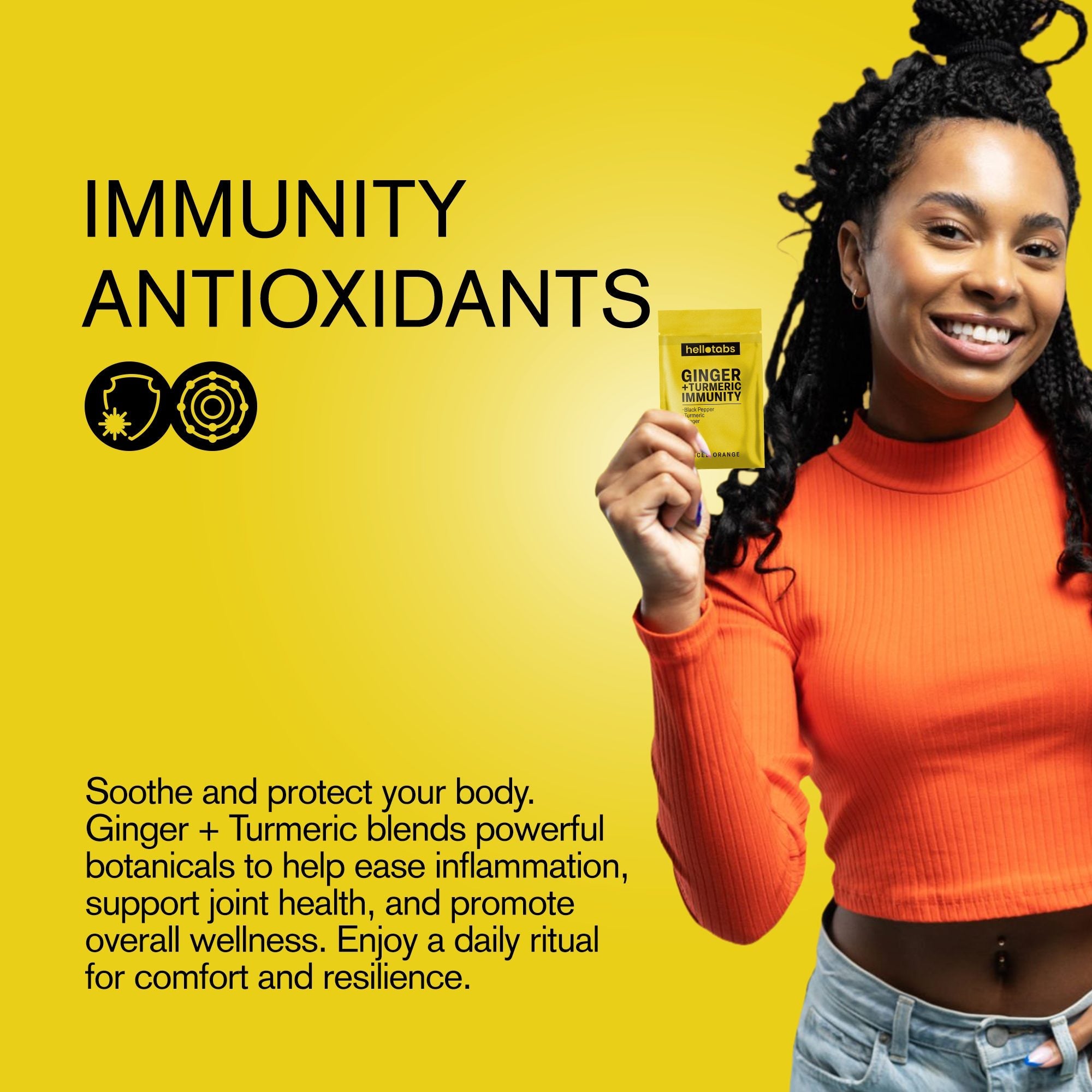 Ginger + Turmeric Immunity Tablets - hellotabs