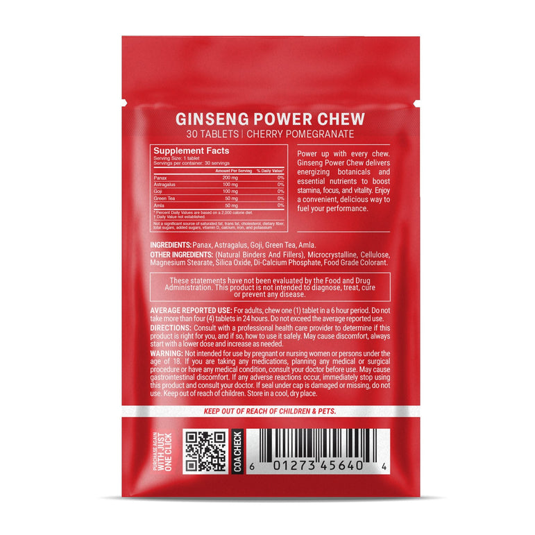 Ginseng Power Chew Tablets - hellotabs