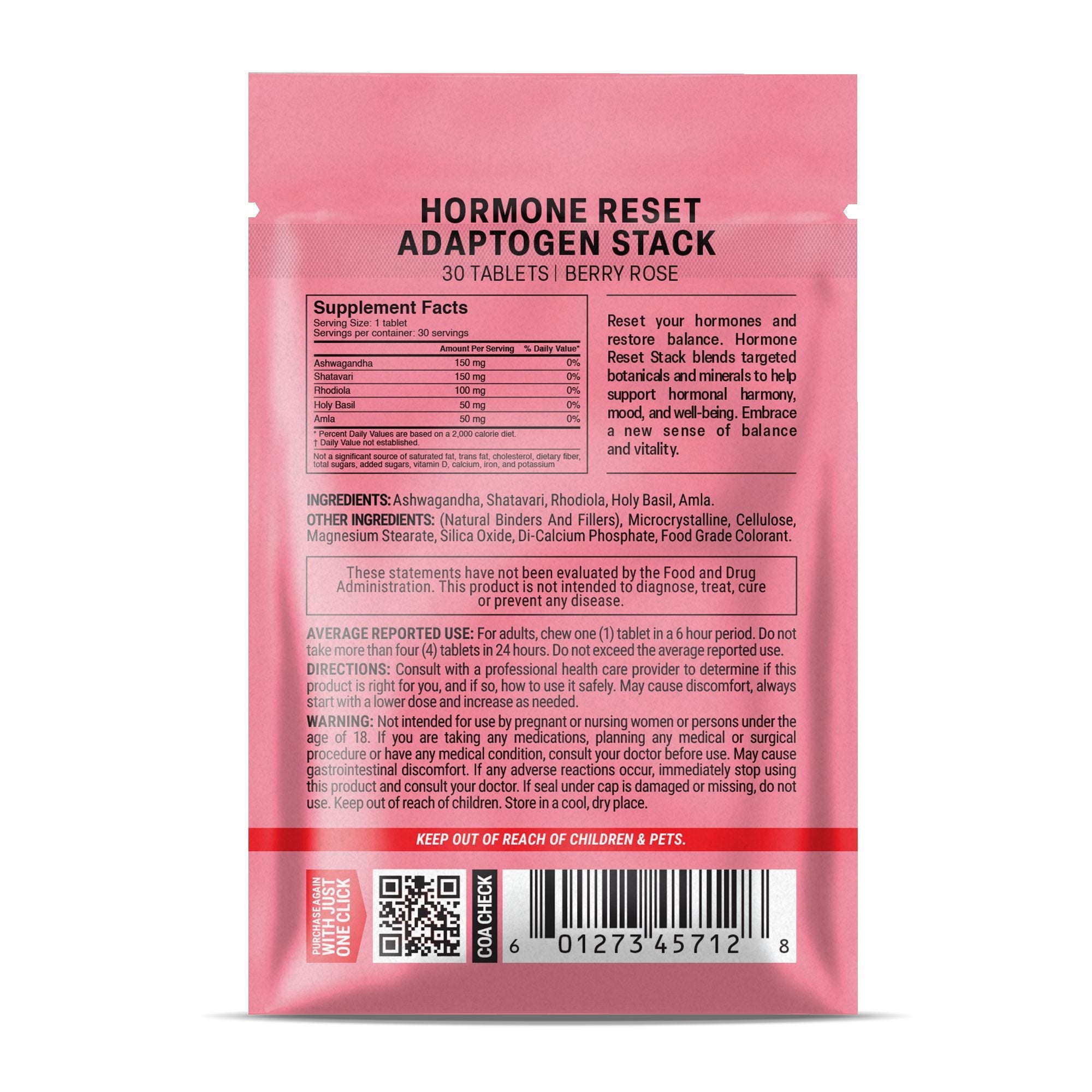 Hormone Reset Adaptogen Stack Tablets - hellotabs