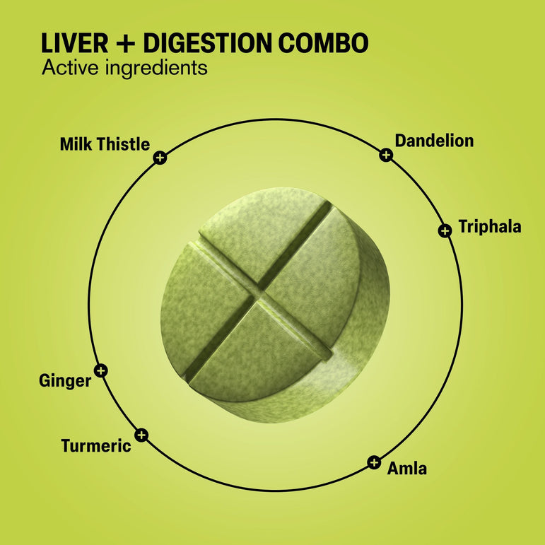 Liver + Digestion Combo Tablets - hellotabs