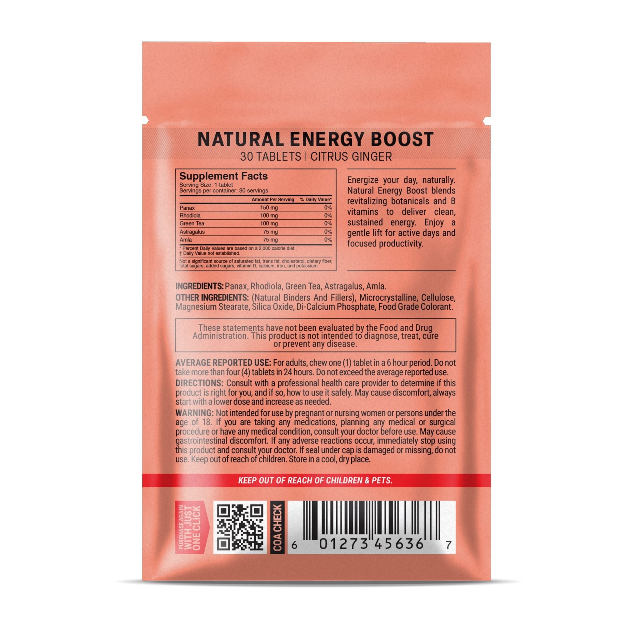 Natural Energy Boost Tablets - hellotabs