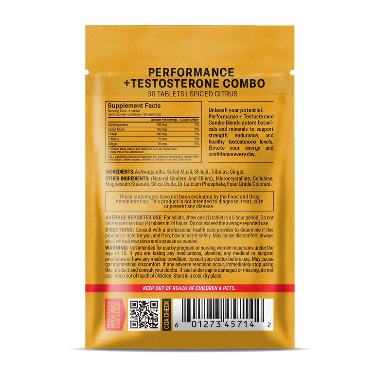 Performance + Testosterone Combo Tablets - hellotabs