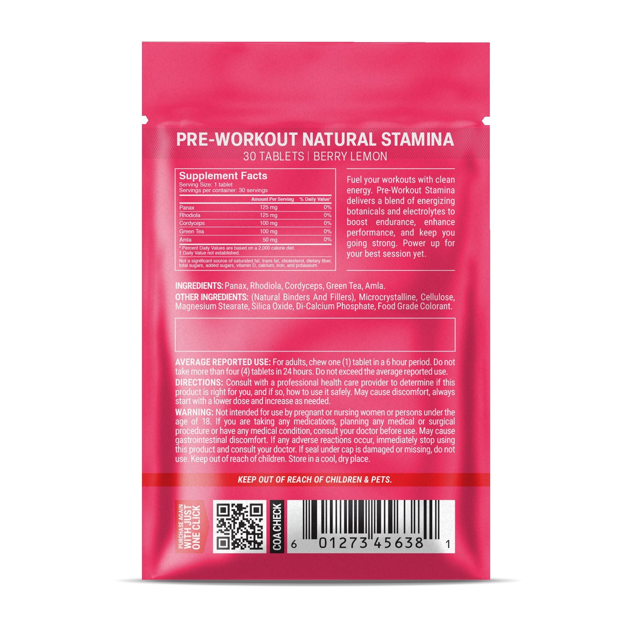 Pre - Workout Stamina Tablets - hellotabs