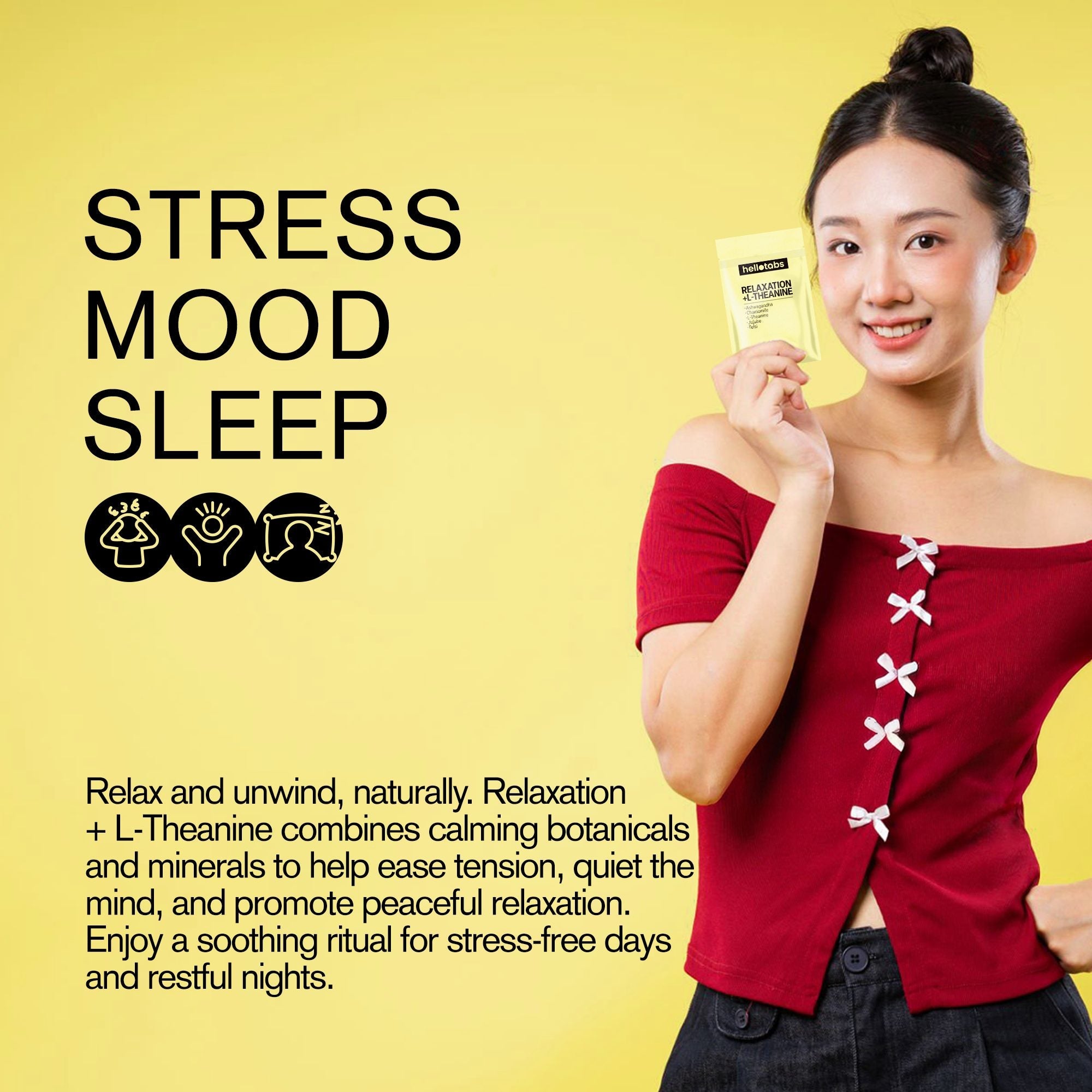 Relaxation + Ltheanine Tablets - hellotabs