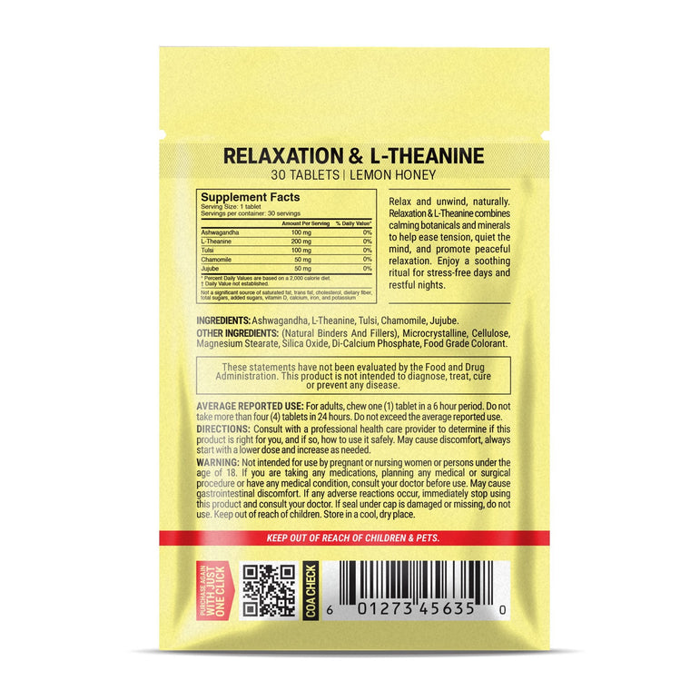 Relaxation + Ltheanine Tablets - hellotabs