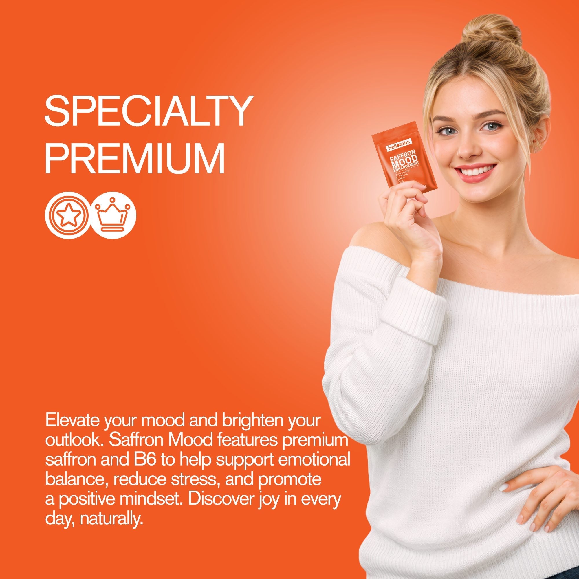 Saffron Mood Enhancement Tablets - hellotabs