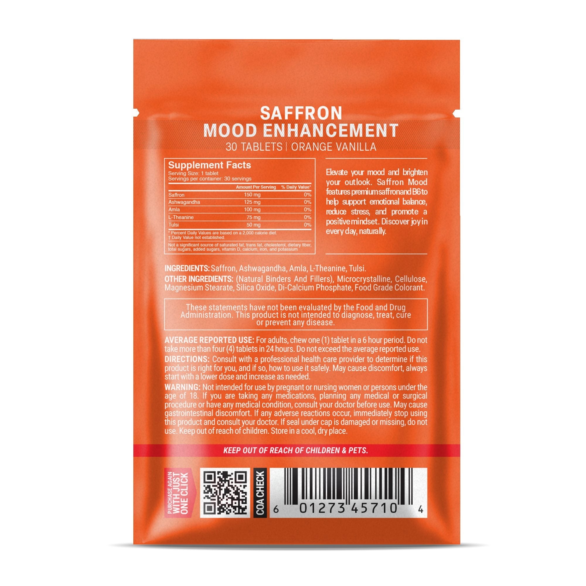Saffron Mood Enhancement Tablets - hellotabs