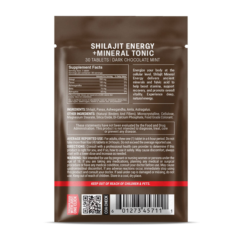 Shilajit Energy + Mineral Tonic Tablets - hellotabs