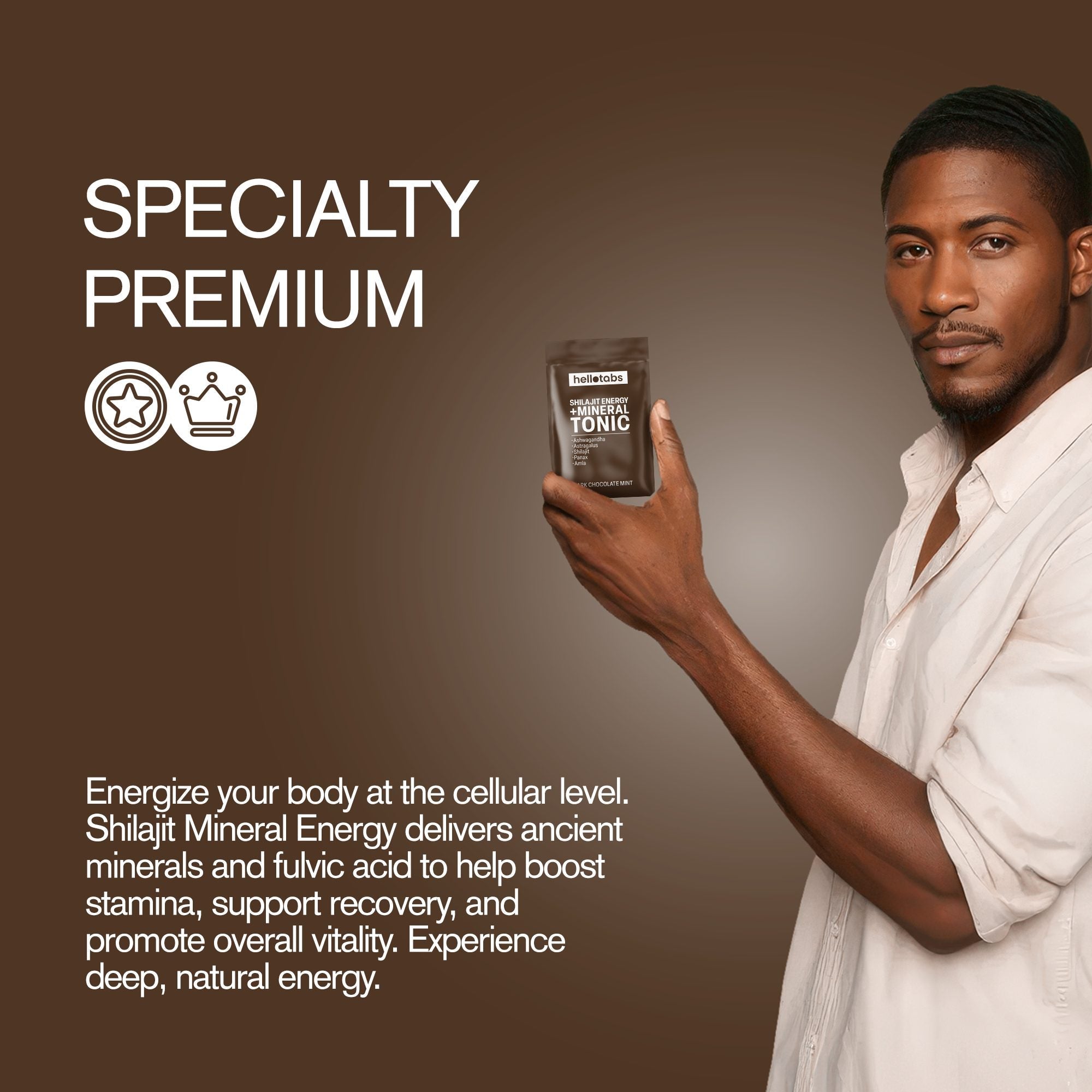 Shilajit Energy + Mineral Tonic Tablets - hellotabs