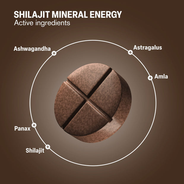 Shilajit Energy + Mineral Tonic Tablets - hellotabs