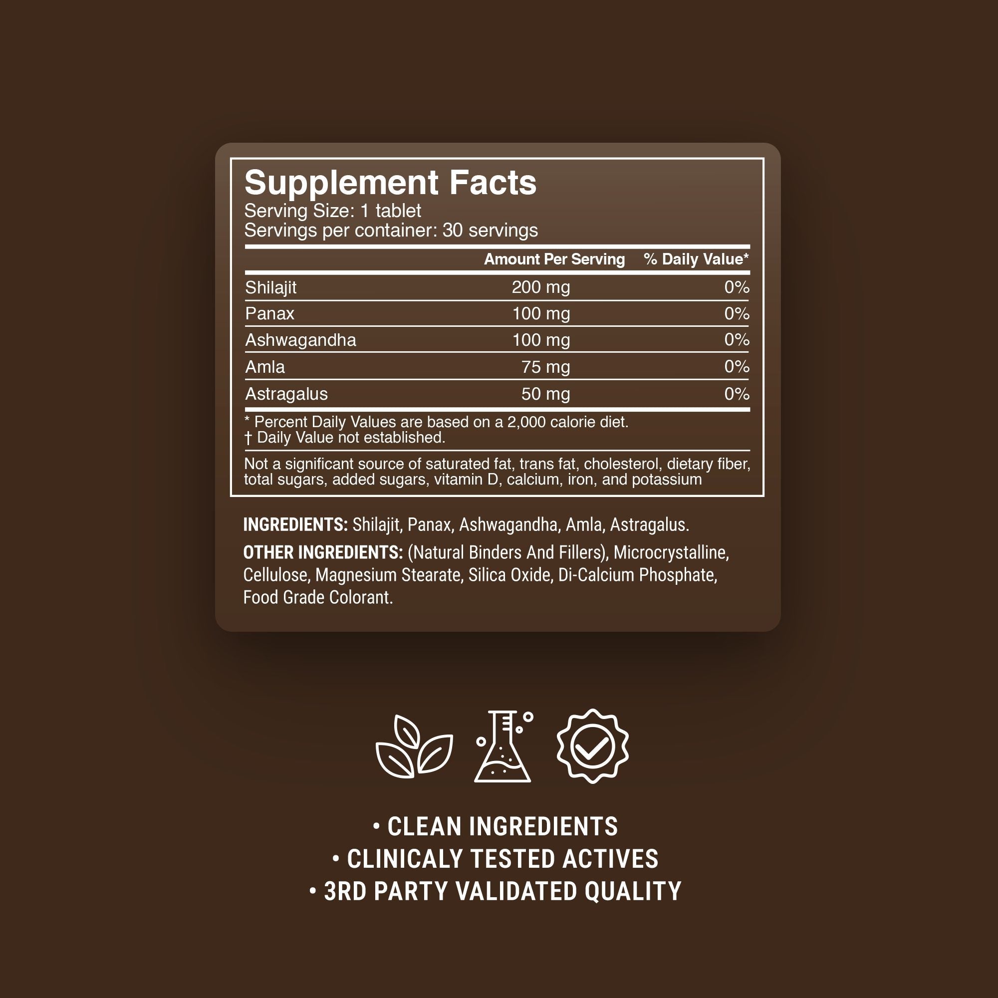 Shilajit Energy + Mineral Tonic Tablets - hellotabs