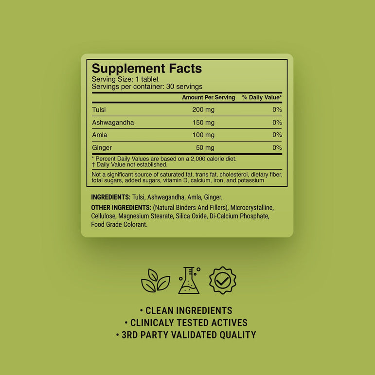 Tulsi Immune Adaptogen Tablets - hellotabs