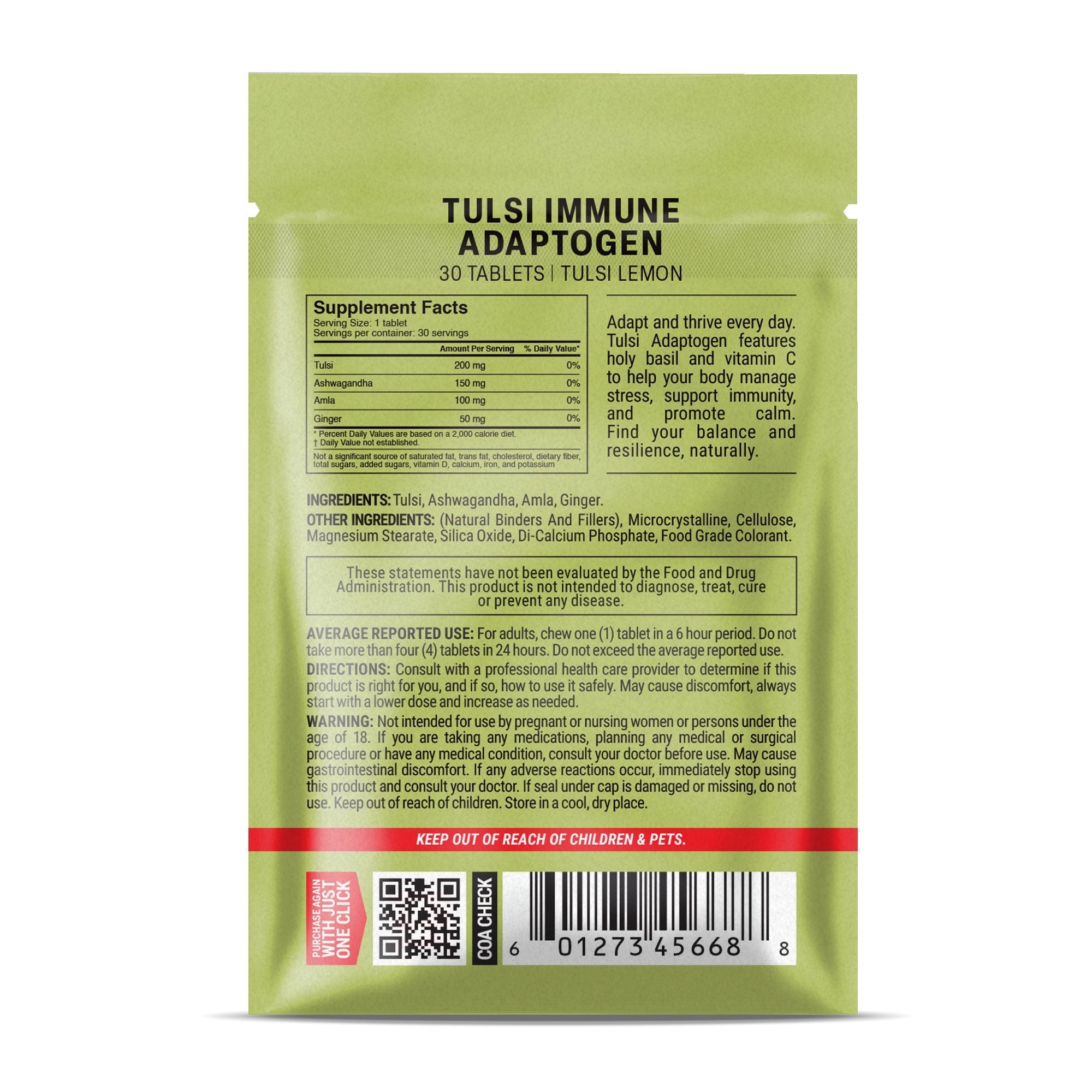 Tulsi Immune Adaptogen Tablets - hellotabs