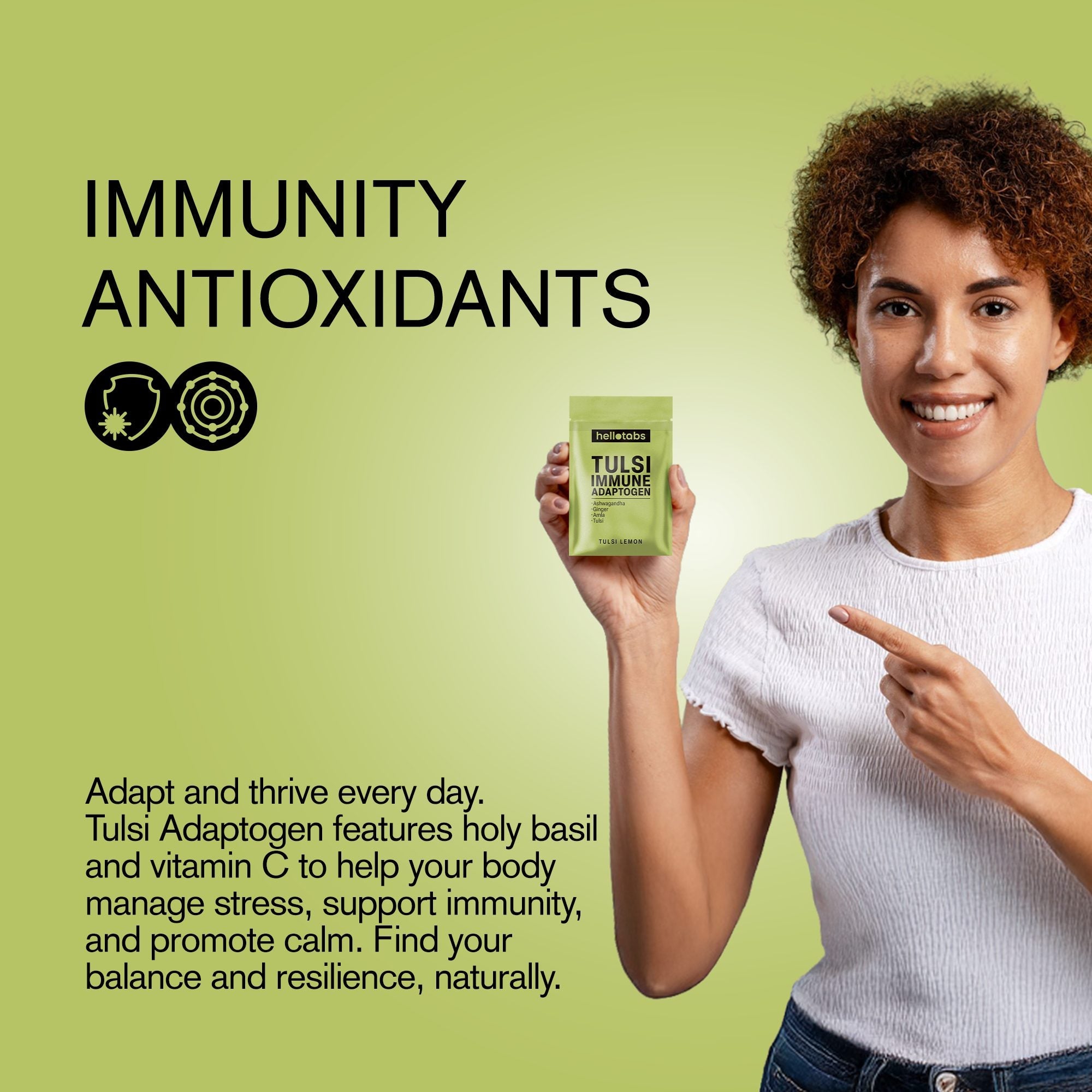 Tulsi Immune Adaptogen Tablets - hellotabs